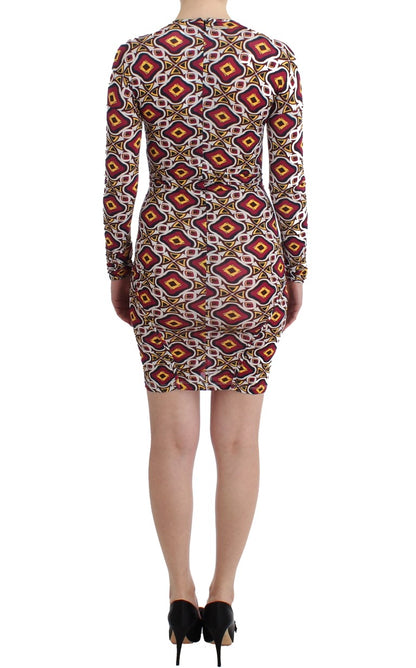Robe chemise en viscose à manches longues multicolore de GF Ferre