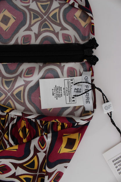 Robe chemise en viscose à manches longues multicolore de GF Ferre