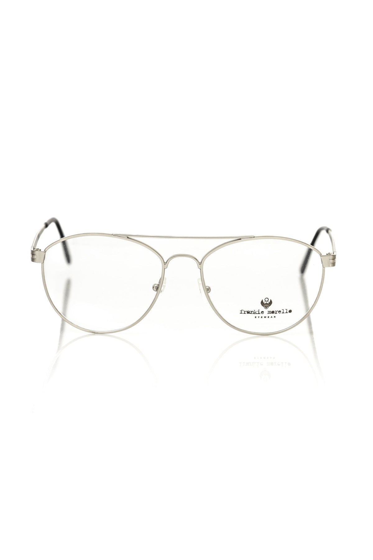 Monture de lunettes pour homme Frankie Morello, couleur argent métallisé.