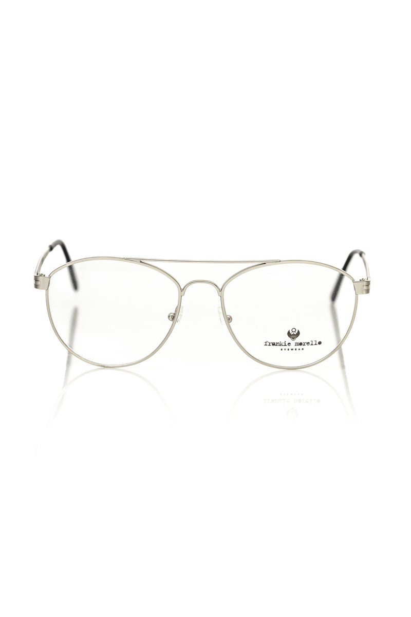 Monture de lunettes pour homme Frankie Morello, couleur argent métallisé.