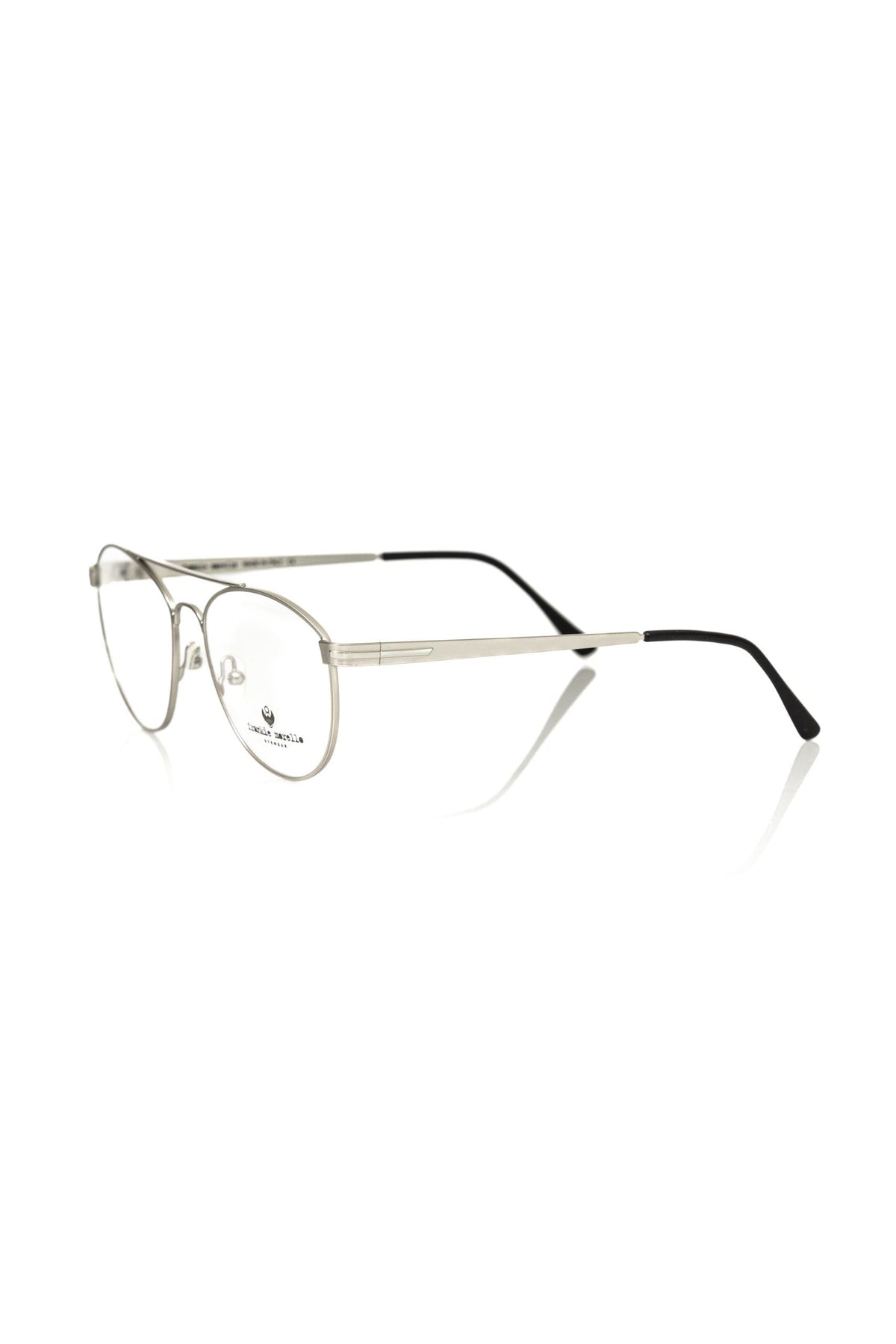 Monture de lunettes pour homme Frankie Morello, couleur argent métallisé.