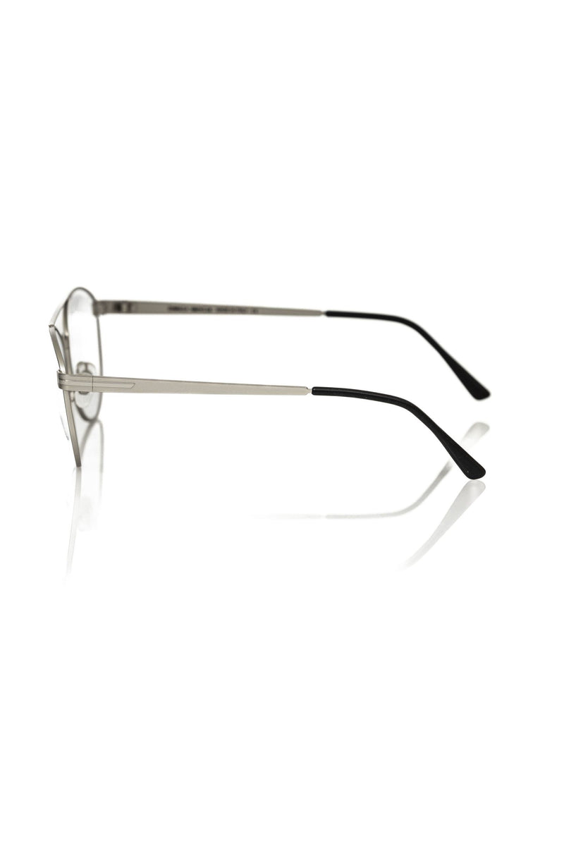 Monture de lunettes pour homme Frankie Morello, couleur argent métallisé.