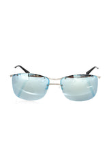 Lunettes de soleil Frankie Morello pour homme, métallisées argentées