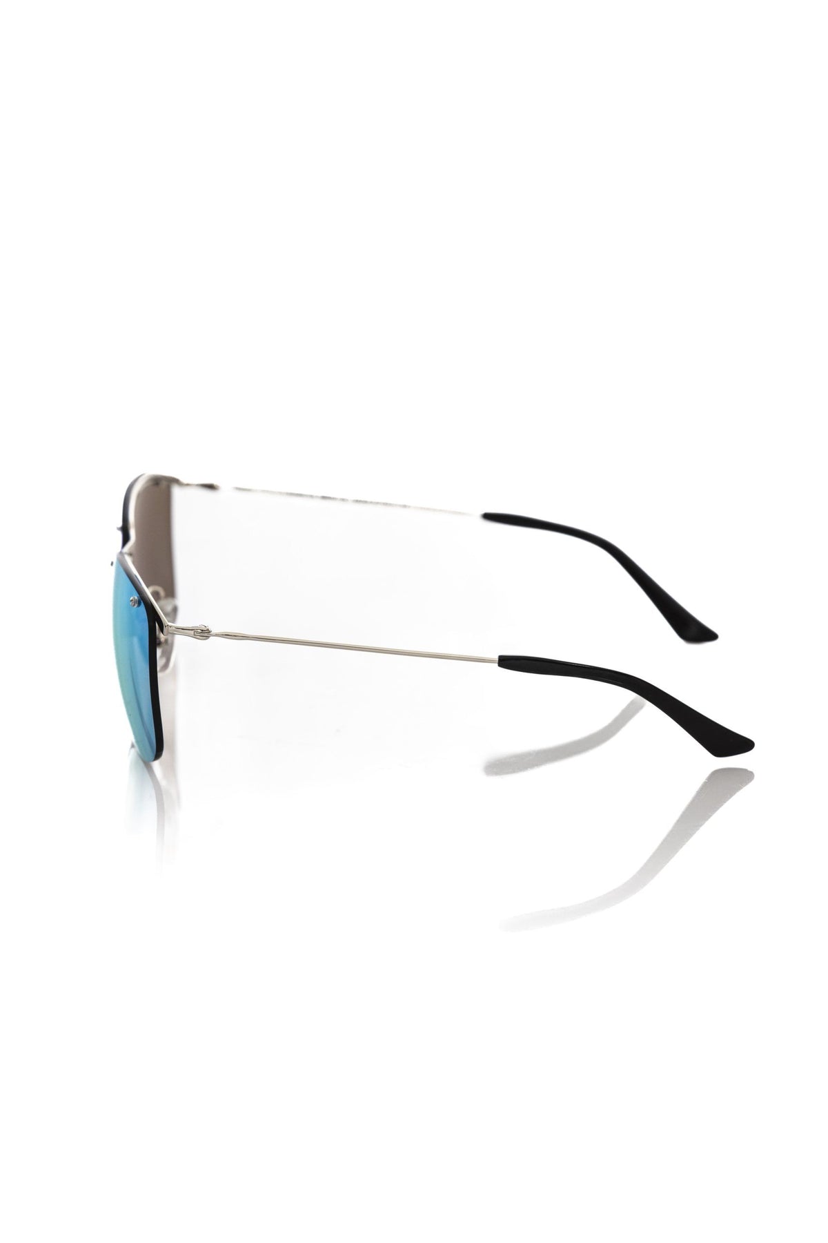 Lunettes de soleil Frankie Morello pour homme, métallisées argentées