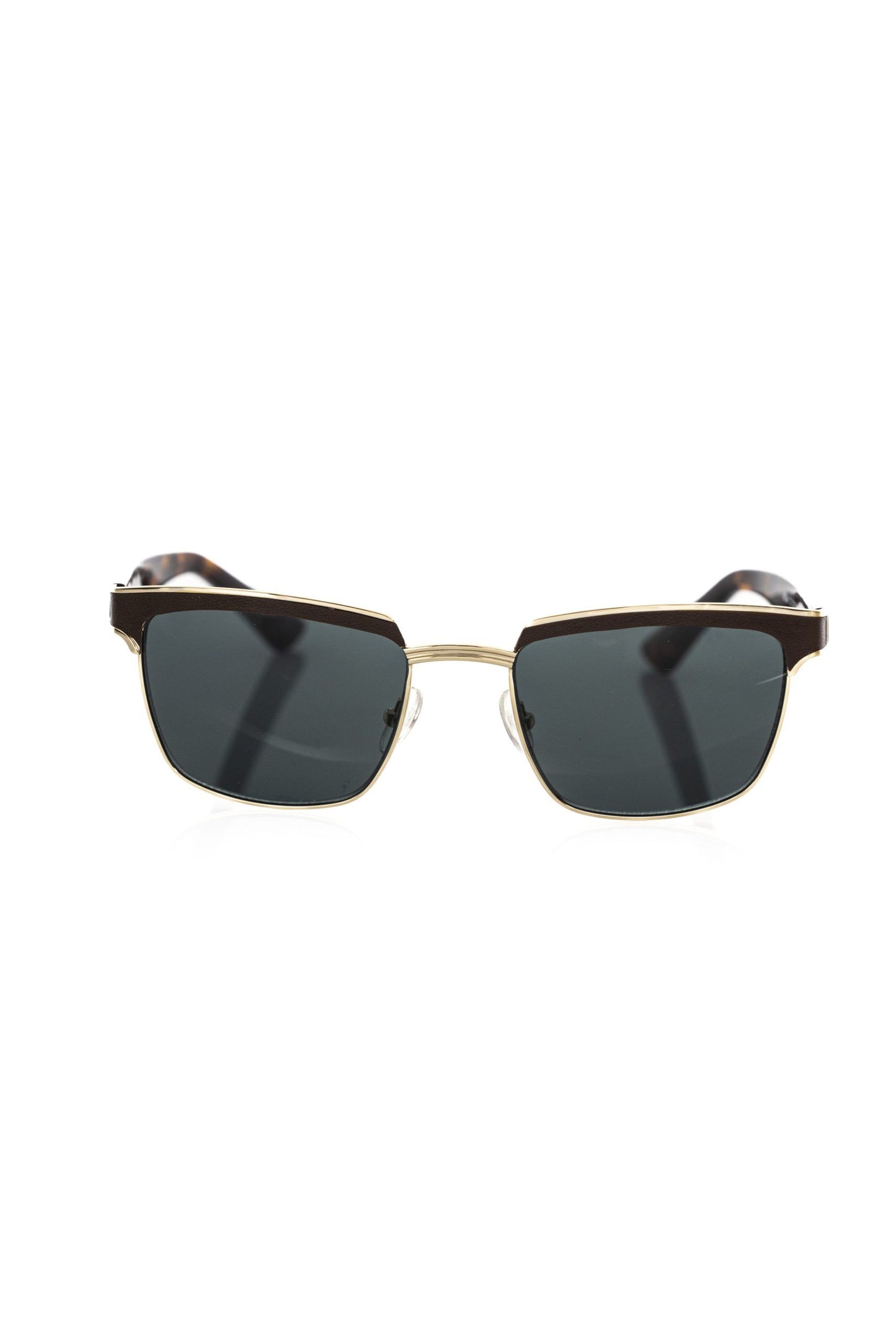 Lunettes de soleil métallisées marron Frankie Morello pour homme