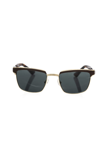 Lunettes de soleil métallisées marron Frankie Morello pour homme