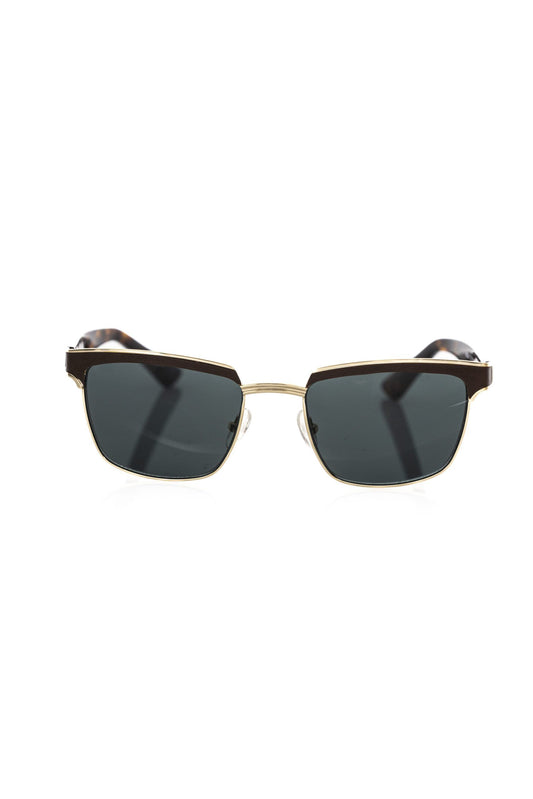 Lunettes de soleil métallisées marron Frankie Morello pour homme