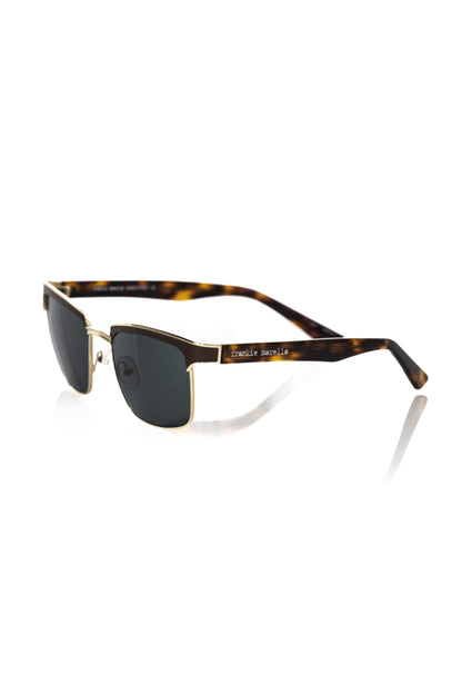 Lunettes de soleil métallisées marron Frankie Morello pour homme