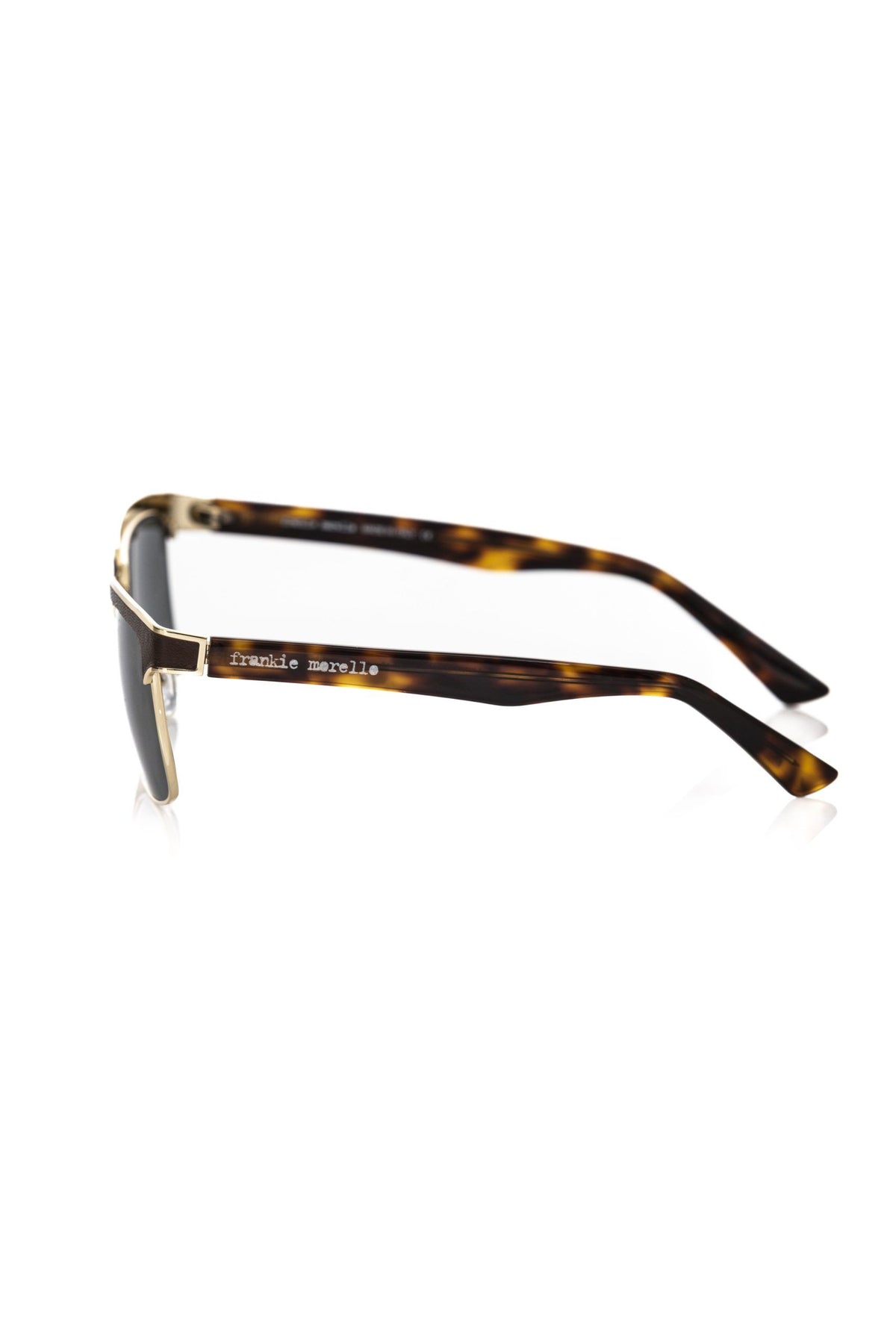 Lunettes de soleil Frankie Morello pour homme, en fibres métalliques marron