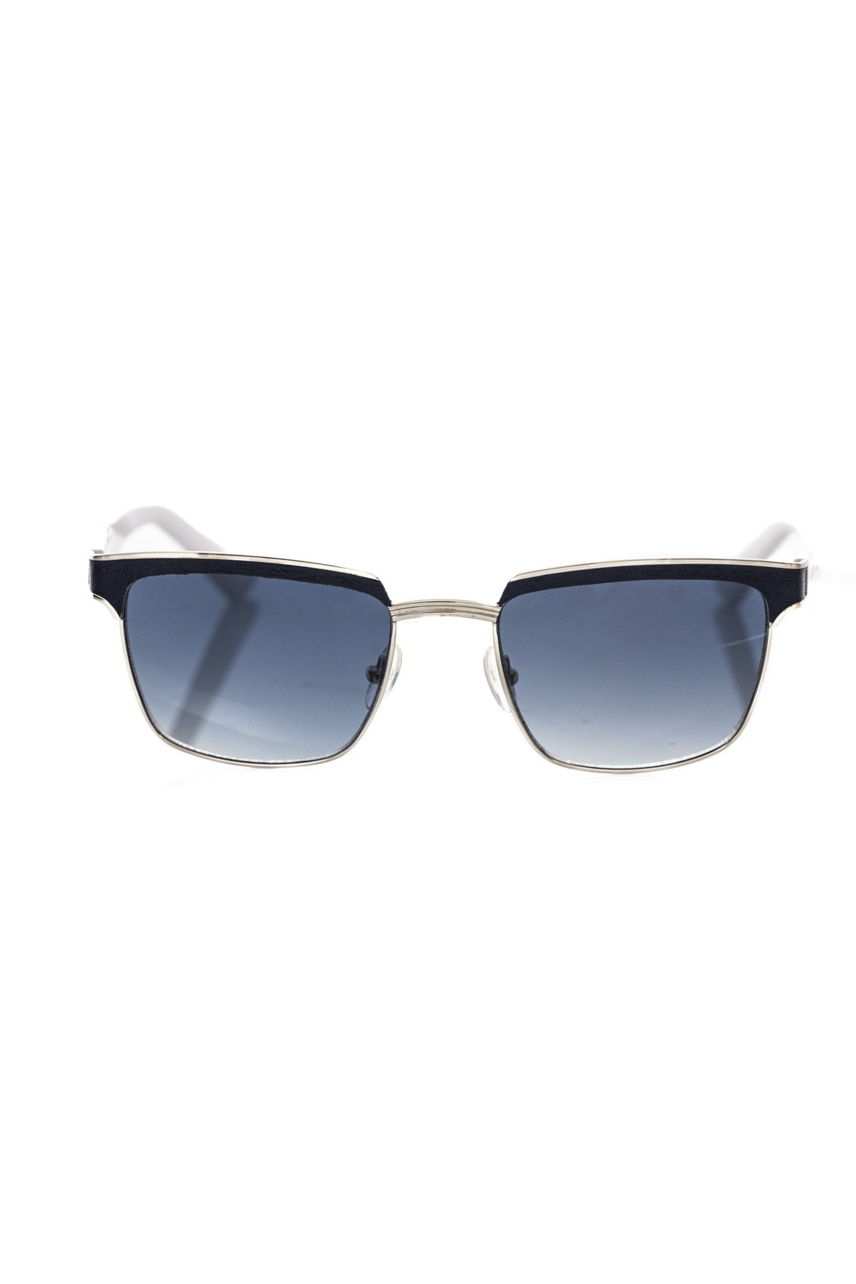 Frankie Morello Zwarte Metallic Vezel Heren Zonnebril