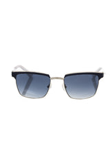 Frankie Morello Zwarte Metallic Vezel Heren Zonnebril