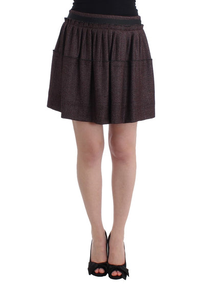 Jupe courte en flanelle violette de GF Ferre