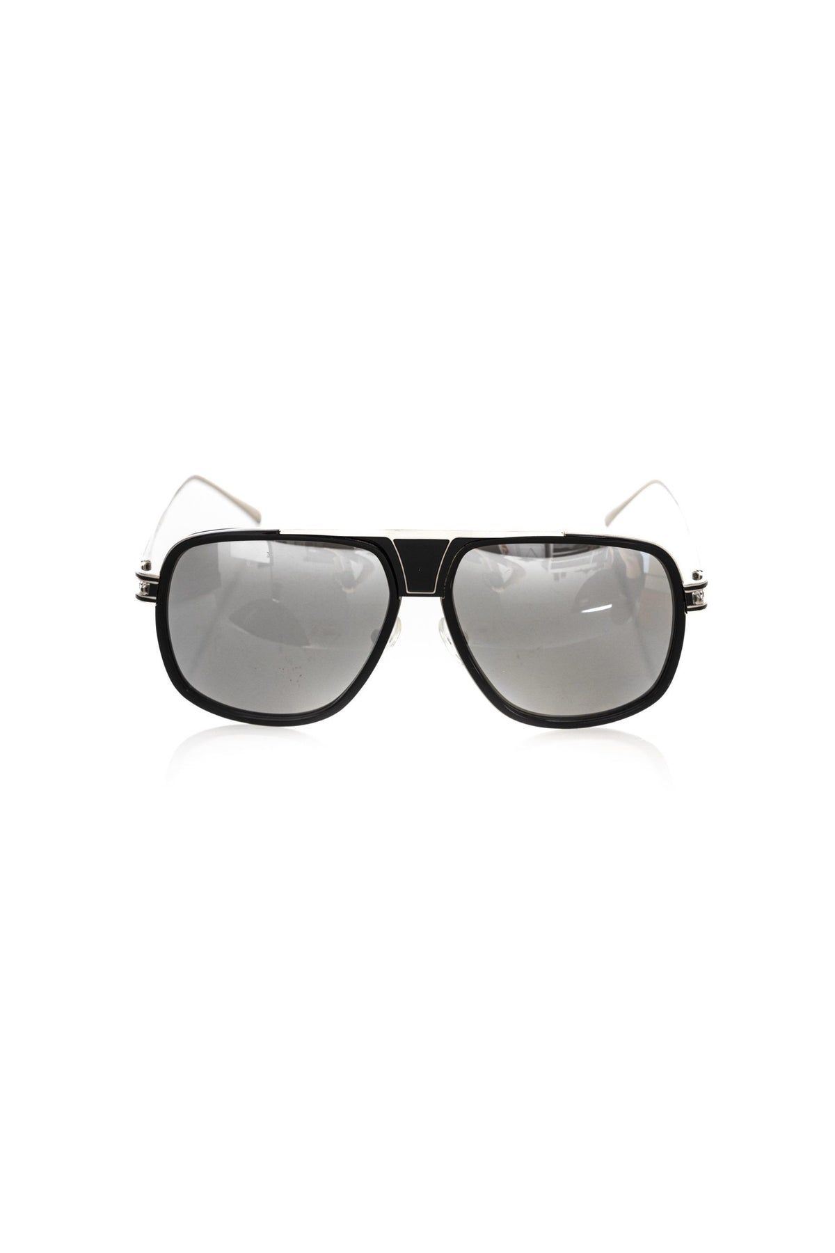 Lunettes de soleil pour homme Frankie Morello en fibre métallique noire