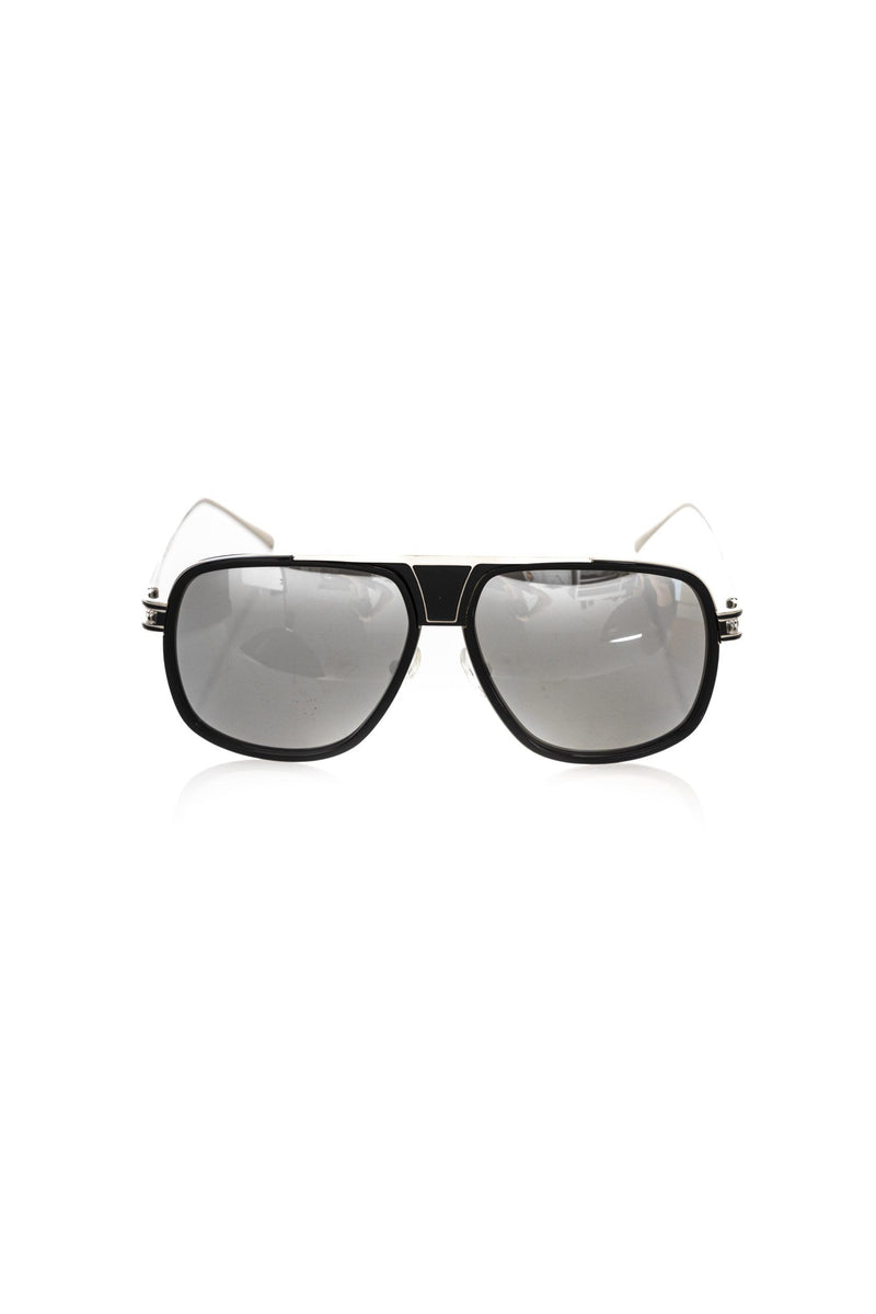 Lunettes de soleil pour homme Frankie Morello en fibre métallique noire