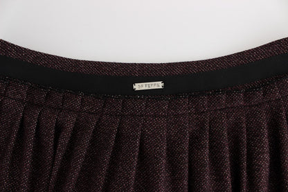 Jupe courte en flanelle violette de GF Ferre