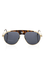 Lunettes de soleil brunes métallisées Frankie Morello pour homme