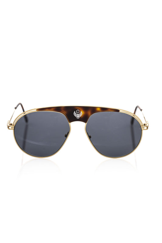 Lunettes de soleil brunes métallisées Frankie Morello pour homme