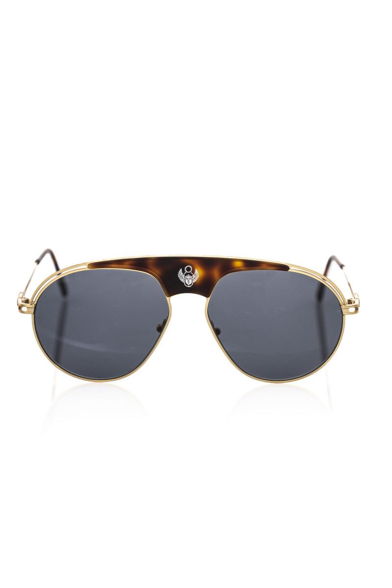Lunettes de soleil brunes métallisées Frankie Morello pour homme