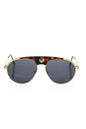 Lunettes de soleil brunes métallisées Frankie Morello pour homme