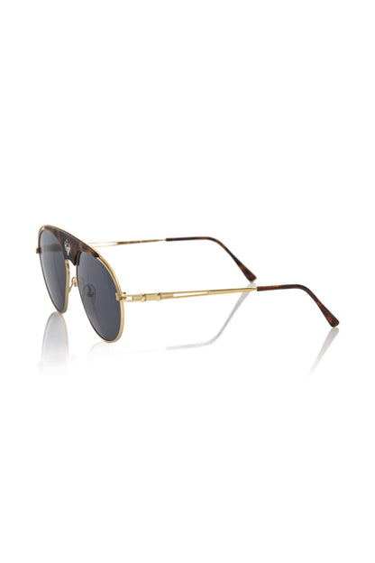 Lunettes de soleil brunes métallisées Frankie Morello pour homme