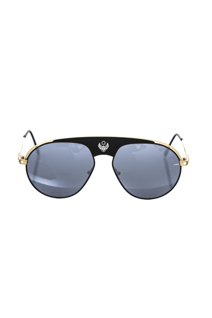 Lunettes de soleil pour homme Frankie Morello en fibre métallique noire