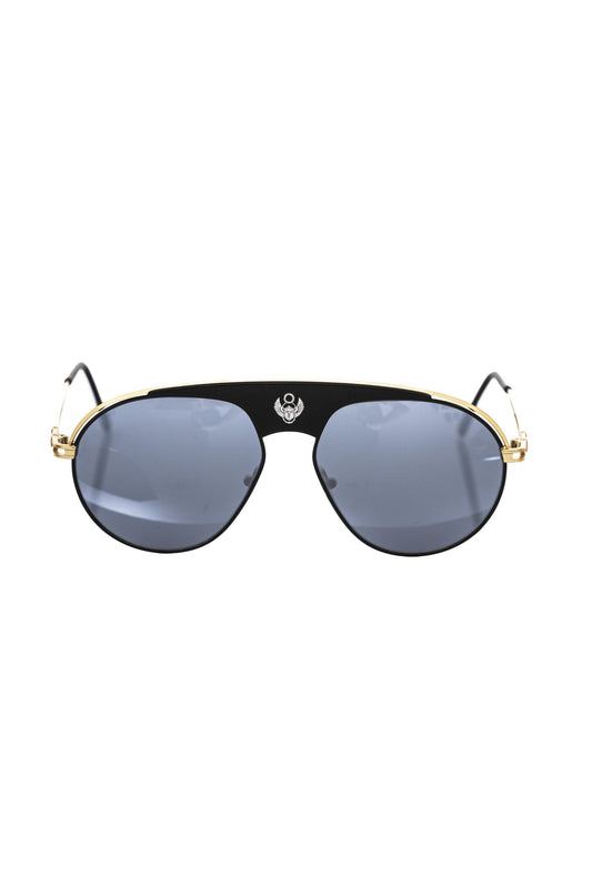 Lunettes de soleil pour homme Frankie Morello en fibre métallique noire