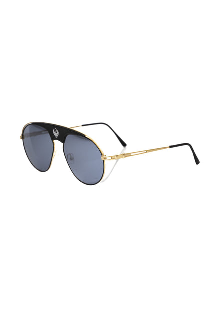 Lunettes de soleil pour homme Frankie Morello en fibre métallique noire