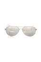 Lunettes de soleil pour homme Frankie Morello, fibre métallique argentée