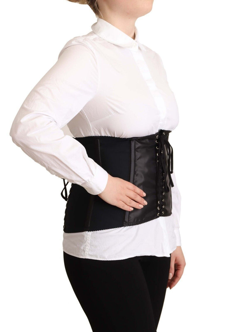 Dolce & Gabbana Black Corset Belt Top - Elegant & Versatile