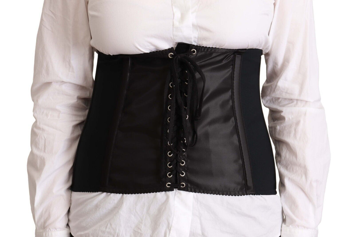 Dolce & Gabbana Black Corset Belt Top - Elegant & Versatile