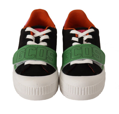 Sneakers basses en daim multicolores à lacets pour femmes GCDS