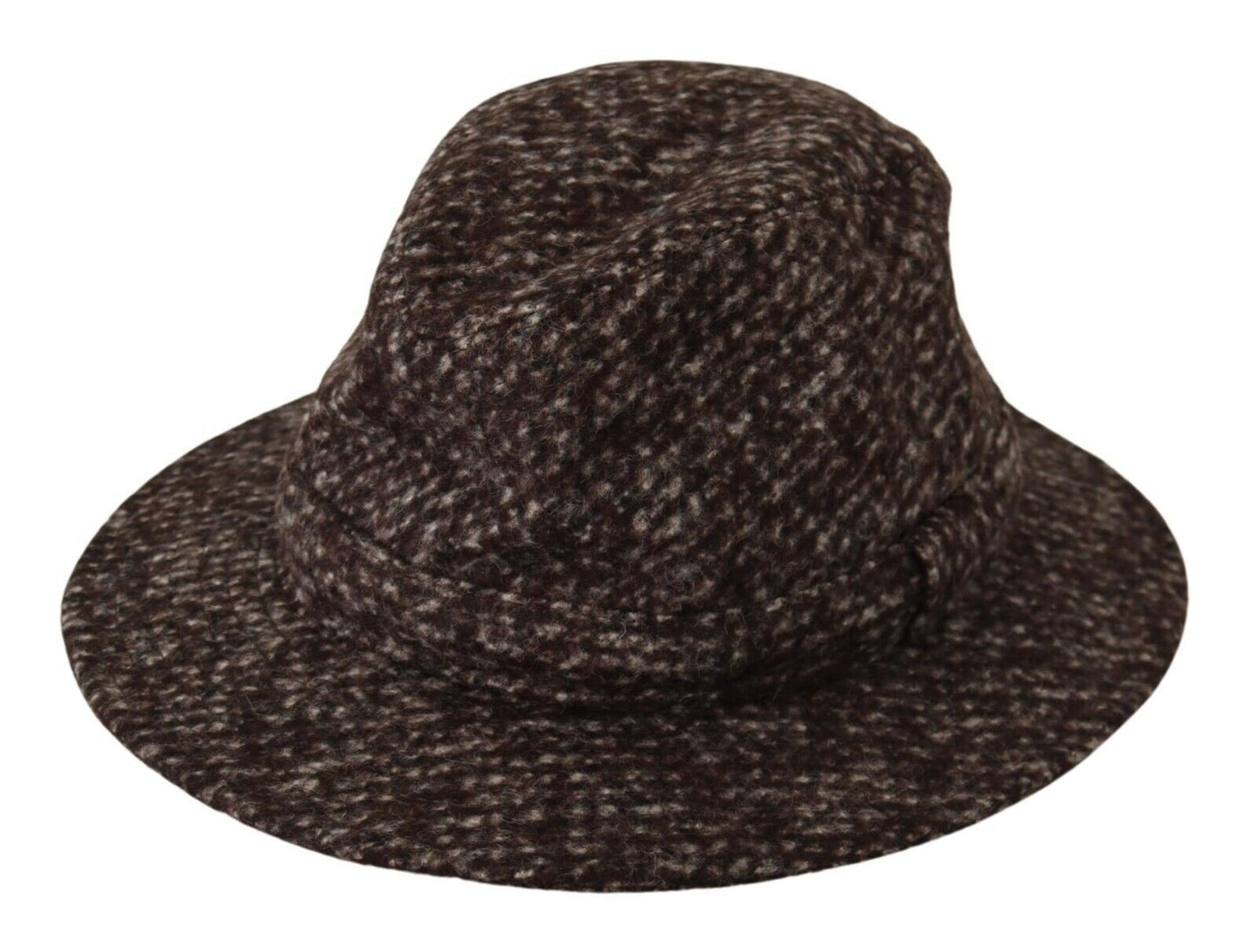 Chapeau en tweed texturé mélangé gris Dolce & Gabbana