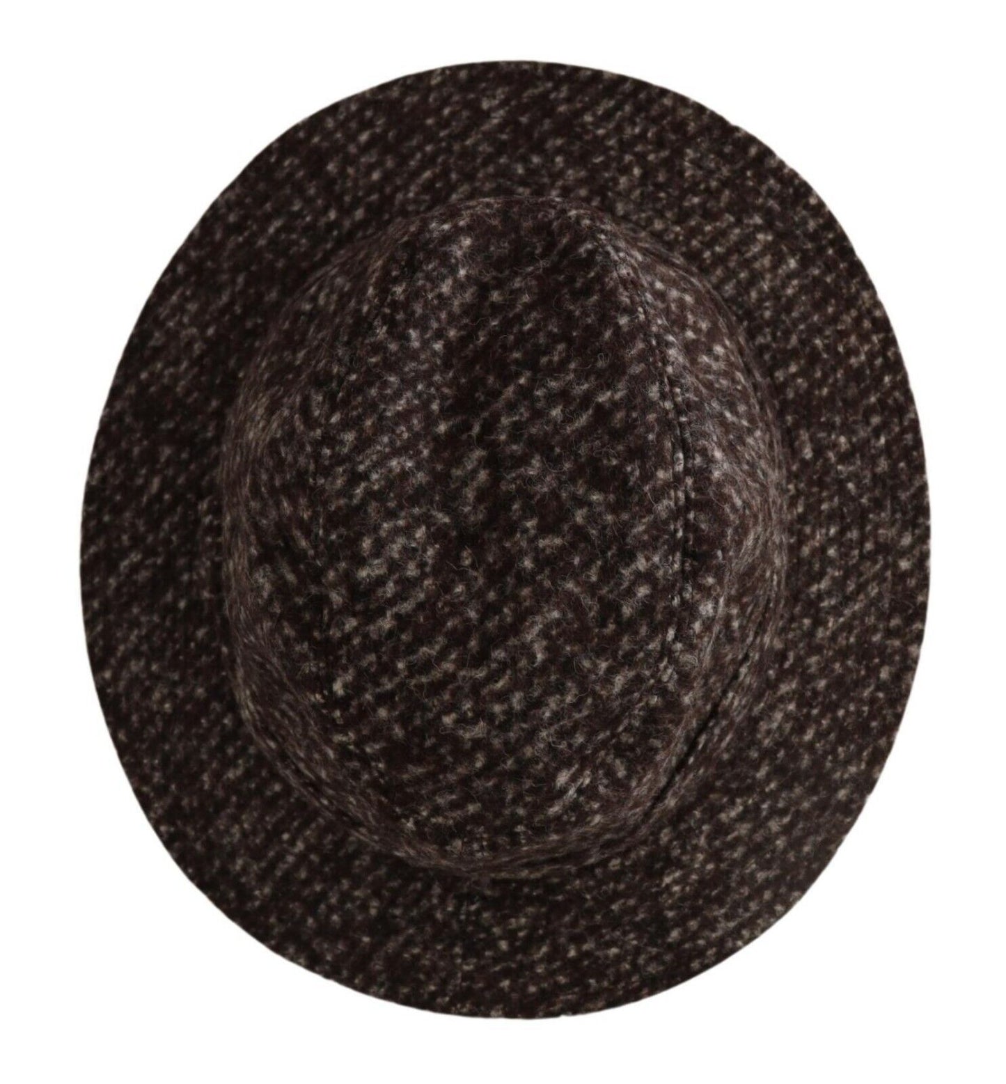 Chapeau en tweed texturé mélangé gris Dolce & Gabbana