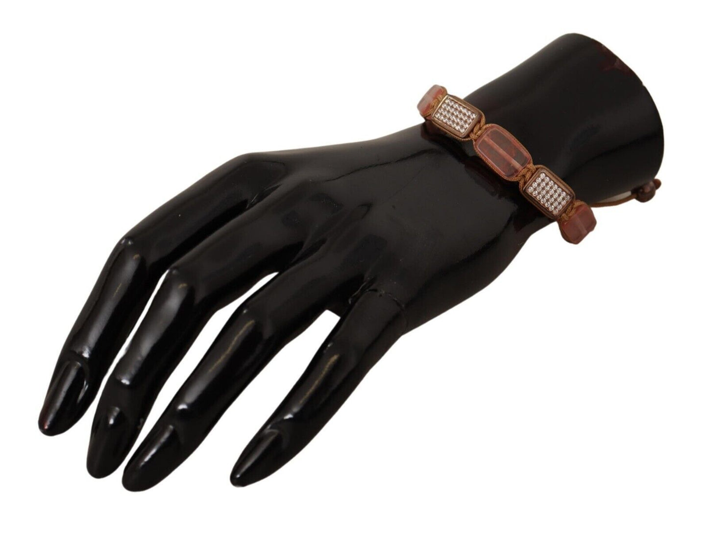 Nialaya Multicolor Kristallen Logo Versierde Verstelbare Armband