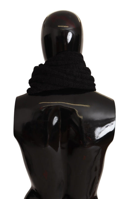 Écharpe châle unisexe en laine vierge noire Dolce & Gabbana