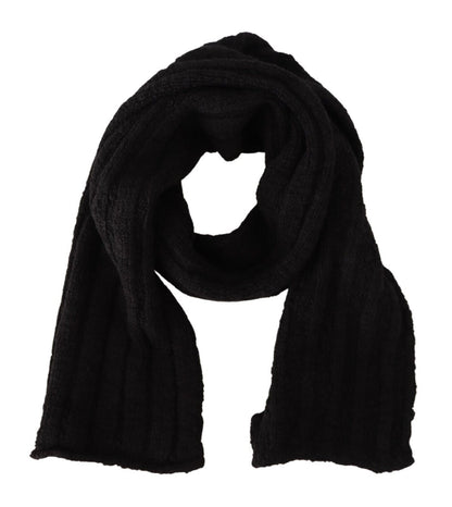 Écharpe châle unisexe en laine vierge noire Dolce & Gabbana