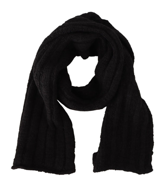 Écharpe châle unisexe en laine vierge noire Dolce & Gabbana