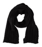 Écharpe châle unisexe en laine vierge noire Dolce & Gabbana
