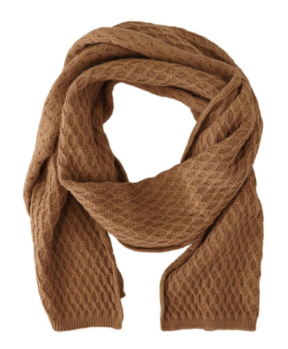 Écharpe en tricot marron foncé Dolce & Gabbana en cachemire camel
