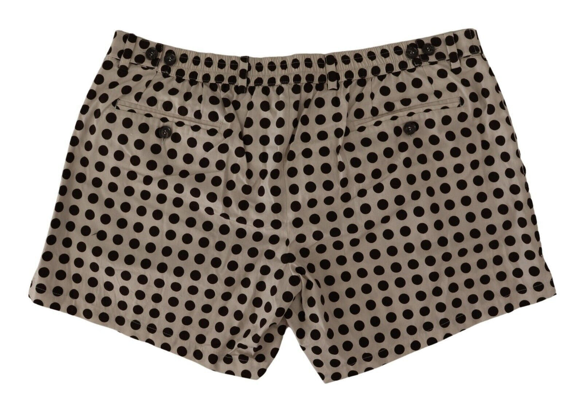 Short en coton et lin à pois noirs et blancs de Dolce &amp; Gabbana