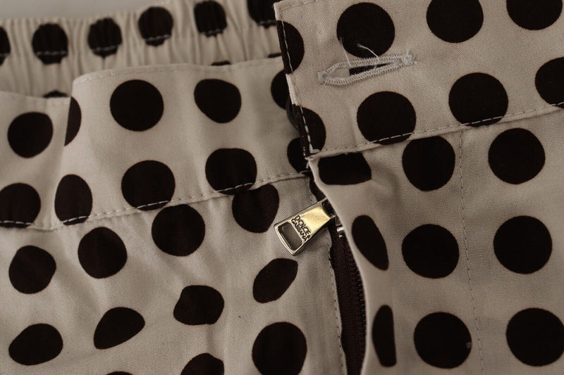 Dolce &amp; Gabbana zwarte en witte geruite katoenen en linnen shorts
