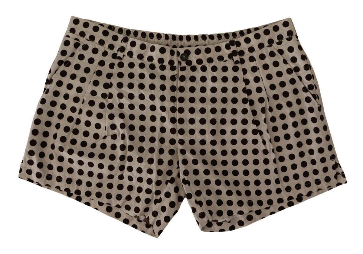 Short en coton et lin à pois noirs et blancs de Dolce &amp; Gabbana
