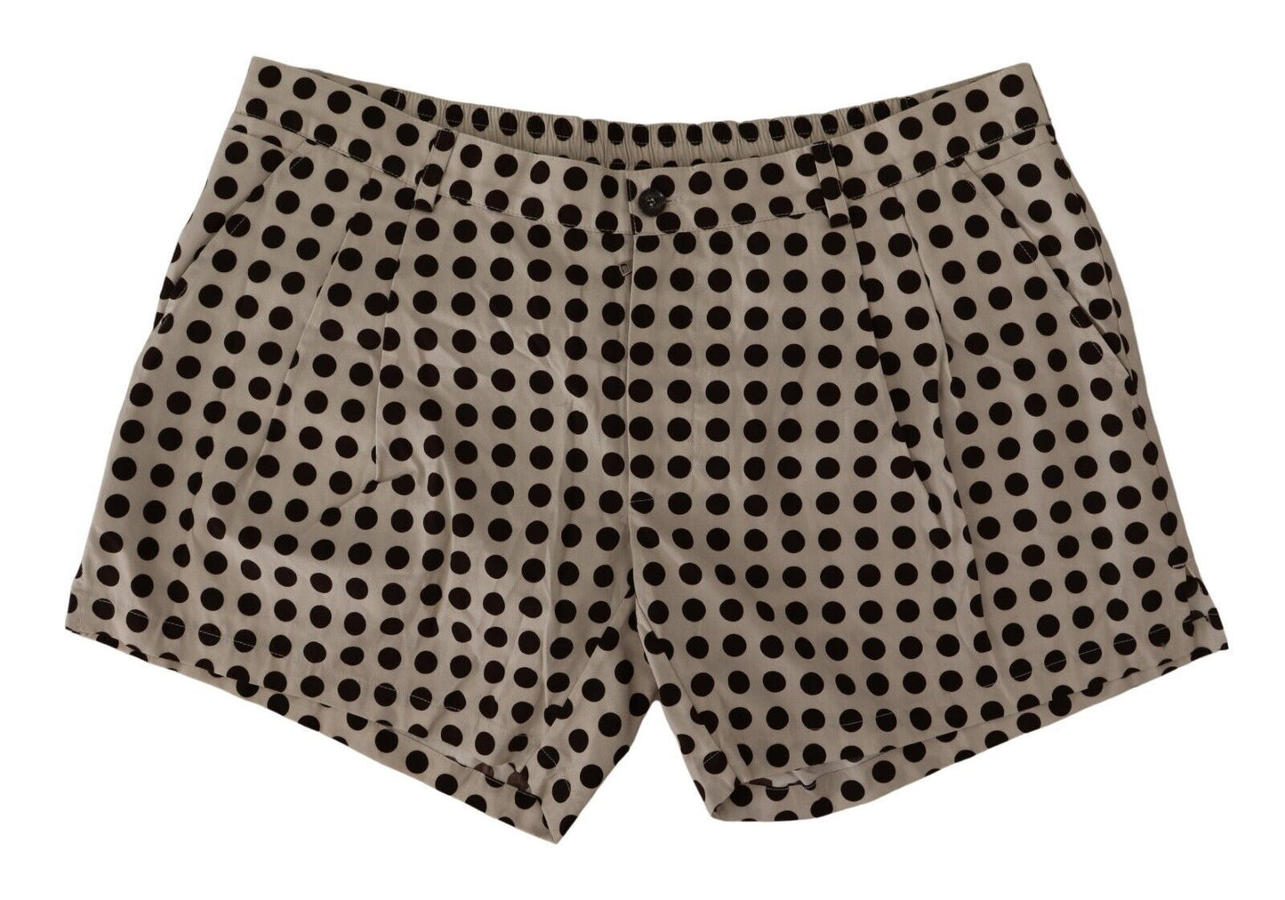 Short en coton et lin à pois noirs et blancs de Dolce & Gabbana