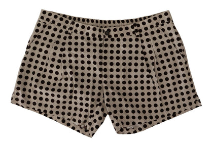 Short en coton et lin à pois noirs et blancs de Dolce & Gabbana