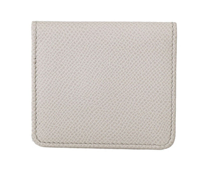Étui portefeuille de poche en cuir Dauphine blanc Dolce &amp; Gabbana pour préservatifs
