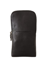 Portefeuille multi-kits Dolce &amp; Gabbana en cuir noir à double sangle