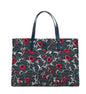 Tory Burch Medium Nylon Shoulder Tote Handtas met Retro Batik Print