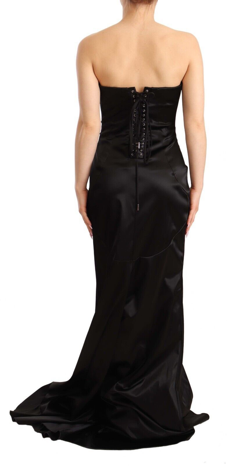 Dolce & Gabbana Robe de Soirée Noire en Soie Stretch