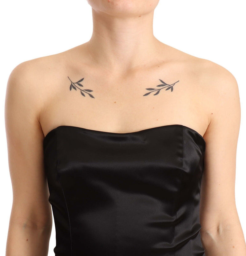 Dolce & Gabbana Robe de Soirée Noire en Soie Stretch