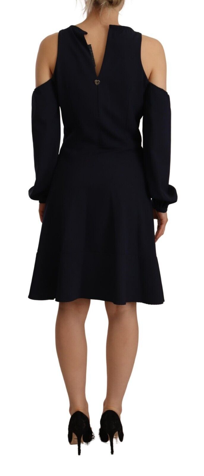 Robe A-ligne à Manches Longues et Épaules Nues Twinset Noir